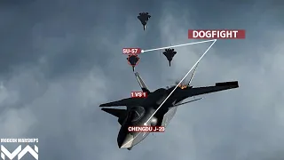 Dogfight J-20 vs Su-57 Modern Warships Update Gameplay