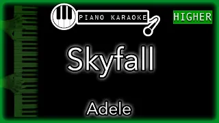 Skyfall (HIGHER +3) - Adele - Piano Karaoke Instrumental