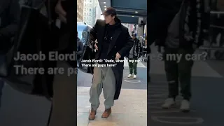 Jacob Elordi almost gets into the wrong SUV in NYC #jacobelordi