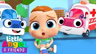 Ambulance Rescue Team | Boo Boo Song | Little Angel And Friends Kid Songs