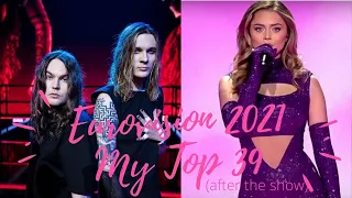 Eurovision 2021: My Top 39 (after the show) [with comments]