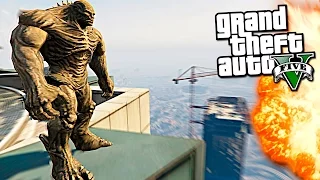 GTA 5 Моды: Годзилла разрушает Лос-Сантос! - Безумие