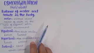 Balance Of Water And Solute In The Body, Hypotonic, Hypertonic And Isotonic Solution | Class 12