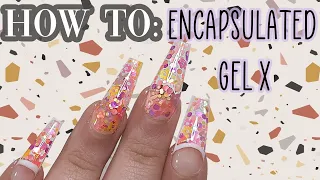 How To Encapsulate Gel X Nails | Nail How To | Framed Playboy Glitter Tips