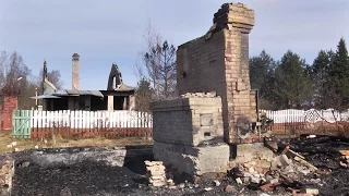 Пожар в деревне Лопец Волосовского района