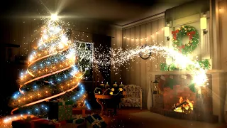 Animated Christmas Card Template - Christmas Fireplace