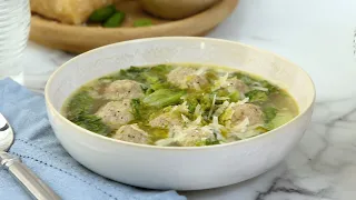 Turkey Pesto Meatball Soup - Martha Stewart