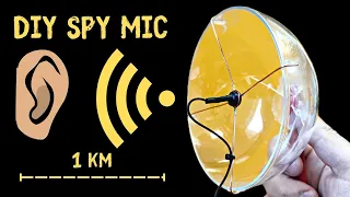 DIY Spy Mic - How to build and test in real life | Ultra long distance microphone