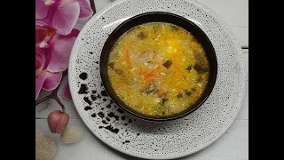 Рассольник с курицей и перловкой по-домашнему!Просто и очень вкусно!