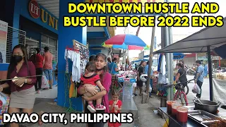 Downtown HUSTLE AND BUSTLE before 2022 ends [4K] - Walk Tour | Davao City | Philippines