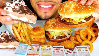 ASMR BURGER KING IMPOSSIBLE WHOPPER MUKBANG 먹방 MOST POPULAR FOOD CHICKEN NUGGETS ONION RINGS PIE