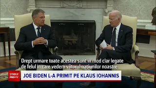 Analist: Fotografia în care Joe Biden îl ține de braț pe K. Iohannis arată că discută ceva important
