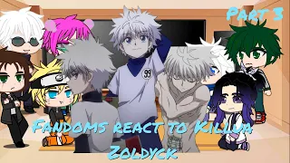 Fandoms react to eachother || Hunter x Hunter || part 3 Killua Zoldyck