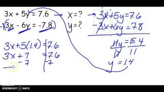 Course 3 Lesson 5-3 Solving Systems by Elimination