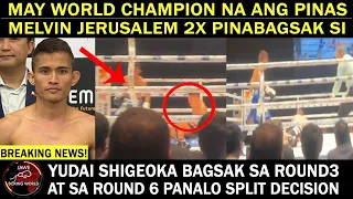 Breaking News: Melvin Jerusalem Kampeon Na,2X Pinabagsak Si Yudai Shigeoka Panalo Via Split Decision