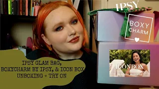Glam Bag, Boxycharm, & Icon Box by Ipsy Unboxing & TryOn // August 2023 | AllyBrianne