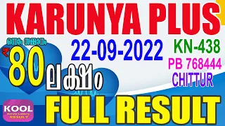 KERALA LOTTERY RESULT|FULL RESULT|karunyaplus bhagyakuri kn438|Kerala Lottery Result Today|today