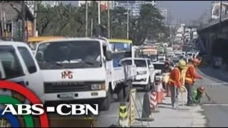 EDSA road re-blocking begins