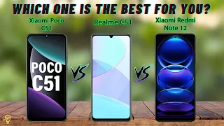 Poco C51 VS Realme C51 VS Xiaomi Redmi Note 12