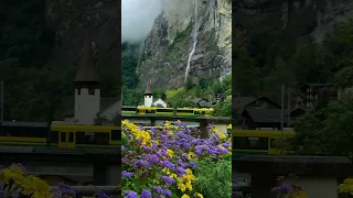 The Hobbit train #switzerland #nature #travel #youtubeshorts #shortsvideo #suisse #lauterbrunnen