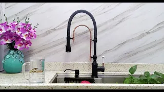 vouruna luxurious spring pull down kitchen faucets