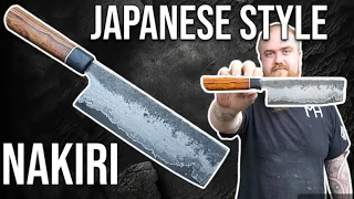 Forging a Japanese NAKIRI from Wrought Iron! | Knifemaking | Martin Huber Knives