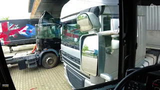 POV Scania R450 drive from Netherlands to United Kingdom with natural sounds of engine