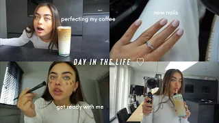 day in my life ♡ new nail day + my perf iced coffee