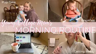 OUR MORNING ROUTINE | young college mom life