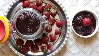 مربای توت فرنگی رژیمی  بدون شکر | sugar free homemade strawberry jam