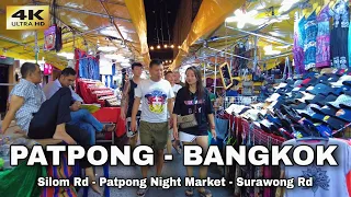 [4K] Bangkok Night Walk around Patpong Night Market | Thailand 2023