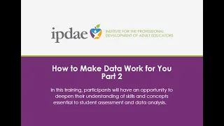 How to Make Data Work for You (Part 2) (Webinar)