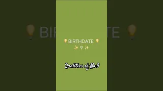 Qualities of Birthdate No. 9 #birthday  #numerology #9  #tarot #astrology #astro #happybirthday