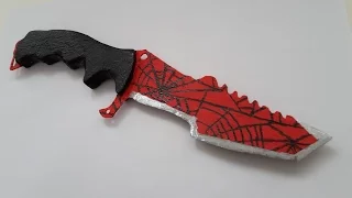 Make a metal Huntsman knife Crimson web without a forge! - Free templates