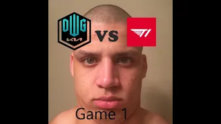 Tyler1 reacts to T1 vs DWG - Game 1