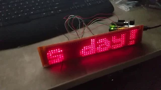 My diy 8x48 with 7 74HC595 shift registers controlled with Arduino