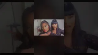 Nicki Minaj & Megan Thee Stallion backstage at Billboard’s Women In Music event
