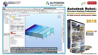 Robot Structural 2018 Tutorial Steel II | Lesson 13 | Wind Load Simulation