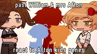 past William & mrs Afton react to Afton kids genes | FNaF gacha trend | my AU!   (read desc)