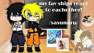 my fav ships react to eachother!!••/sasunaru/