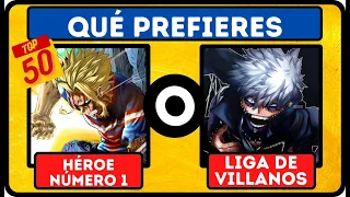 ¿Qué Prefieres? Versión My Hero Academia | Top 50 Boku no Hero Academia