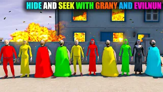 Hide And Seek With Colourful Grany And Colourful Evilnun In Gta 5 😱 Little Singham kill All Player 💀