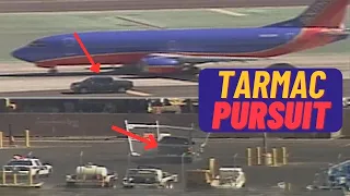 VIDEO VAULT: Police chase suspect onto busy airport runway in Phoenix