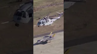 F-35C lifted by HELICOPTER!!