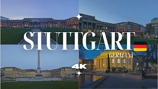 Germany Walking Tour 2024 Stuttgart Walking Tour - City Center [4K HDR]