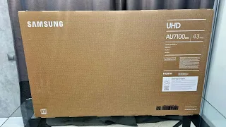 Распаковка Телевизора Samsung UE43AU7100UXUA из Rozetka