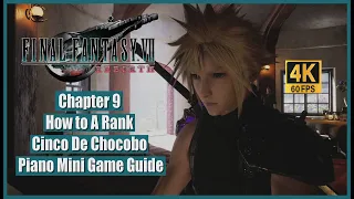 Final Fantasy 7 Rebirth Chapter 9 How to A Rank Cinco De Chocobo Piano Mini Game Guide