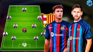 Barcelona Potential Lineup With Summer Transfers 2023 Ft Lionel Messi,Martin Zubimendi🔥😱