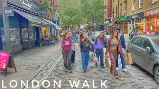 London Autumn Walk - Oct 2023 | Relaxing Central London Walking Tour [4K HDR]