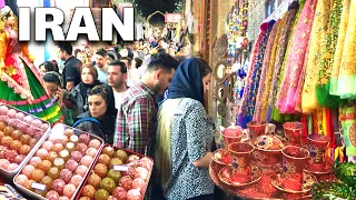 IRAN Amazing Bazaar l Shiraz Vakil Bazaar Full of Iranian Carpets Fabrics and Food